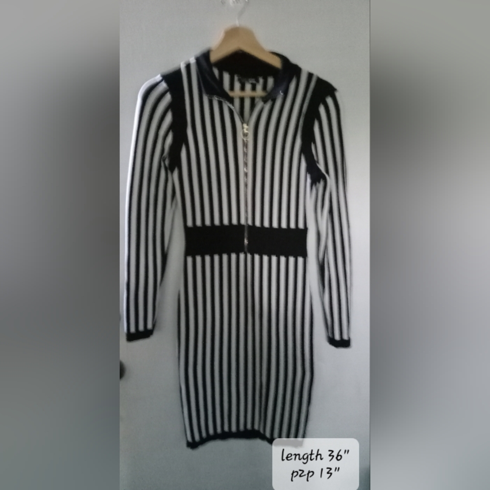 Fashion Nova Monochrome Striped Knit
